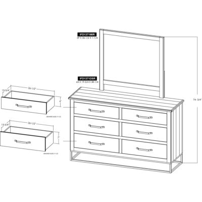 Teak 6 Drawer Dresser IFD1371DSR 25 Teak 6 Drawer Dresser IFD1371DSR IFD1371DSR IFD1371DSR 13