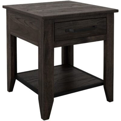 Teak 1 Drawer 1 Shelf End Table