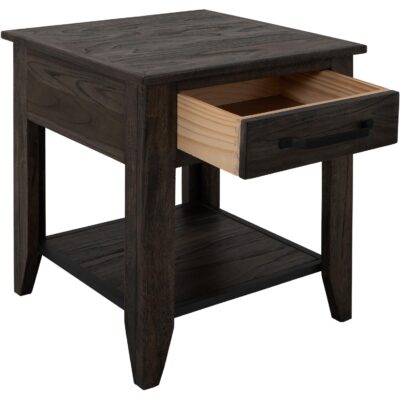 Teak 1 Drawer 1 Shelf End Table IFD1371END IFD1371END 03
