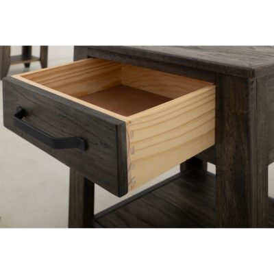 Teak 1 Drawer 1 Shelf End Table IFD1371END IFD1371END 05