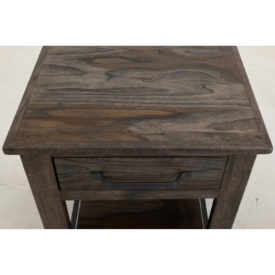 Teak 1 Drawer 1 Shelf End Table IFD1371END IFD1371END 06
