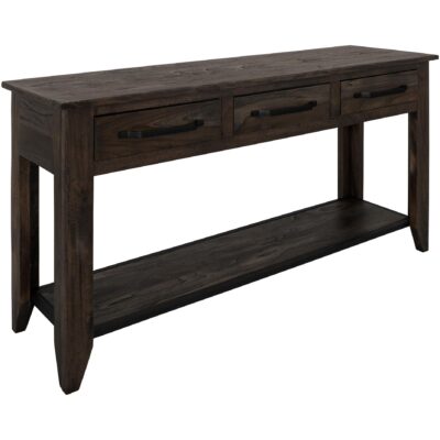 Teak 3 Drawer 1 Shelf Sofa Table