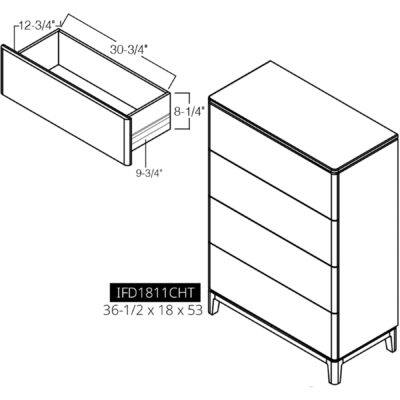 Santa Rosa 4 Drawer Chest 19 Santa Rosa 4 Drawer Chest IFD1811CHT IFD1811CHT 10