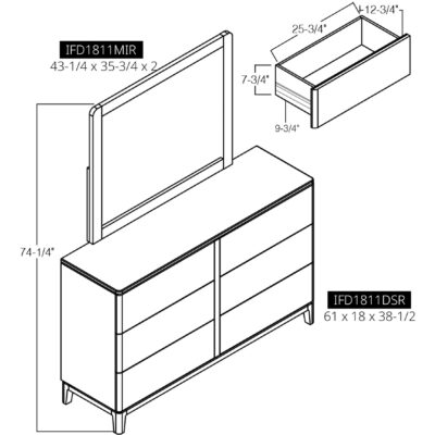 Santa Rosa 6 Drawer Dresser 31 Santa Rosa 6 Drawer Dresser IFD1811DSR IFD1811DSR 16
