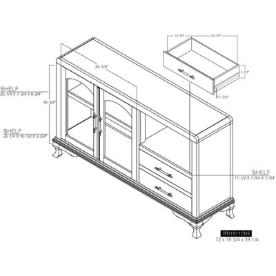 Arlette 2 Door 2 Drawer Console 15 Arlette 2 Door 2 Drawer Console IFD1911CNS IFD1911CNS 08