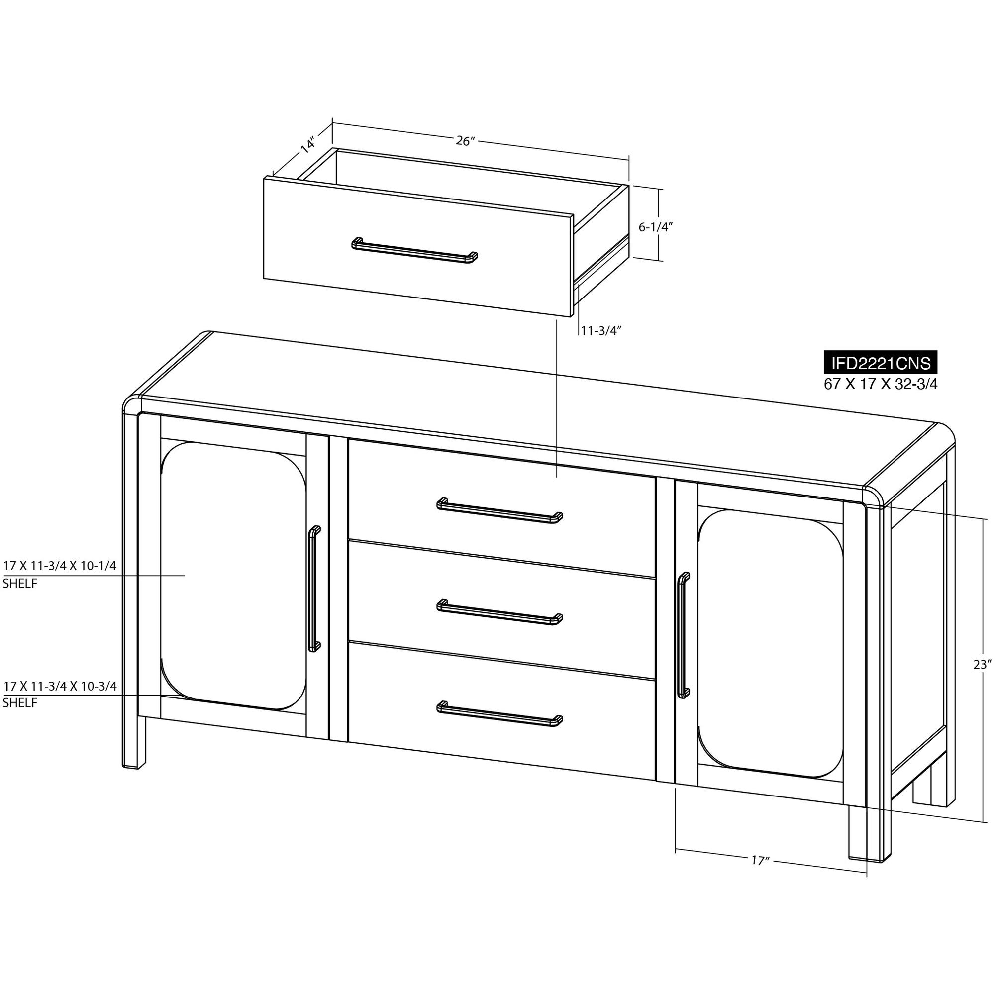 Tamesis 3 Drawer 2 Door Console 8 Tamesis 3 Drawer 2 Door Console - Image 8