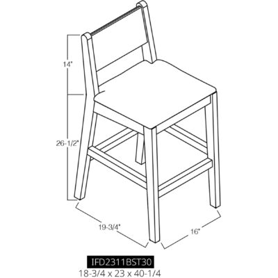 Novus Lodge 30" Barstool IFD2311BST30 IFD2311BST30 12