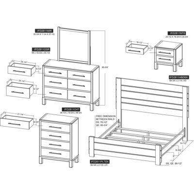 Merida 2 Drawer Nightstand IFD2811NTS IFD2811NTS 10