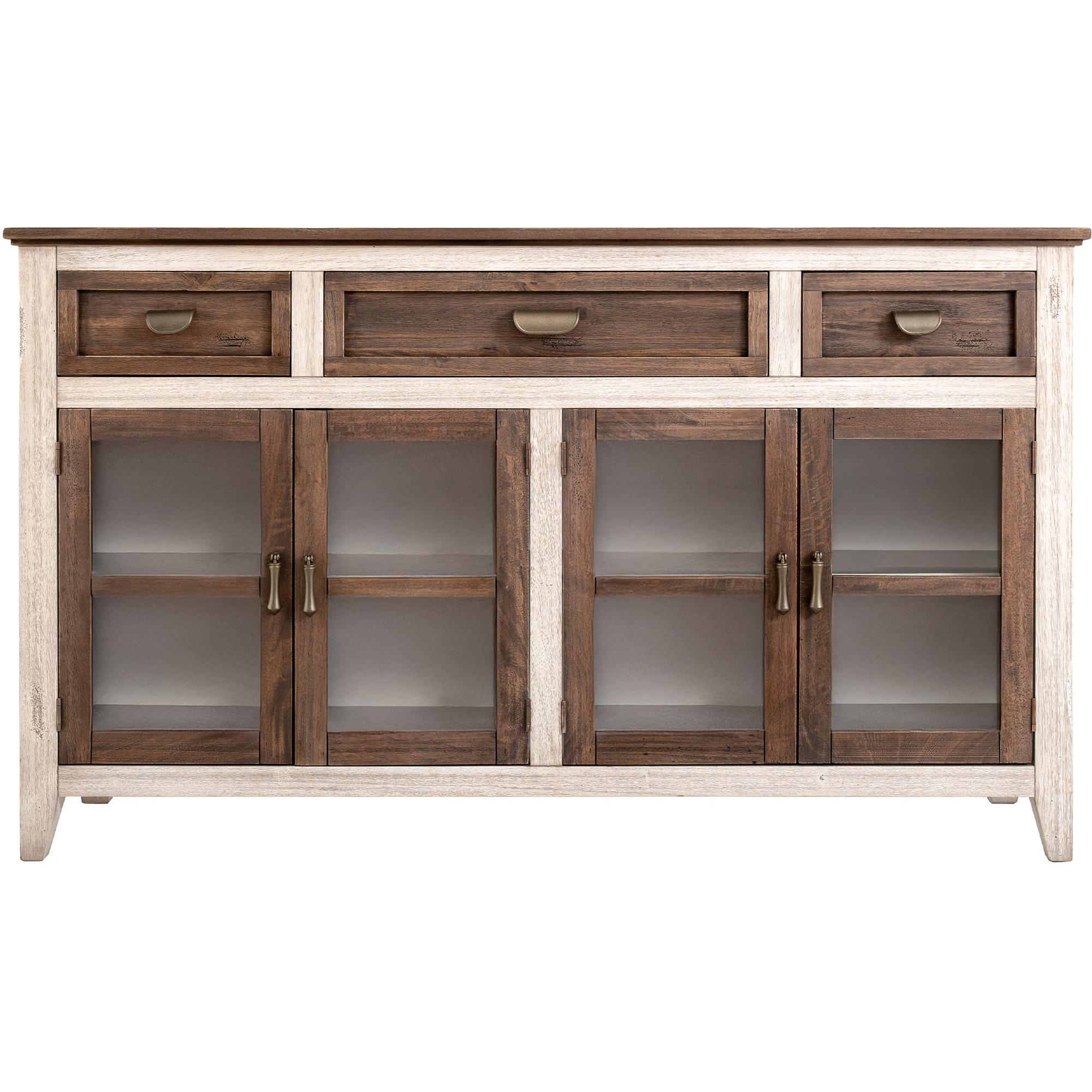 Sahara 3 Drawer 4 Glass Door Console 1 Sahara 3 Drawer 4 Glass Door Console