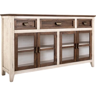 Sahara 3 Drawer 4 Glass Door Console 11 Sahara 3 Drawer 4 Glass Door Console IFD2951CNSBN IFD2951CNSBN 02