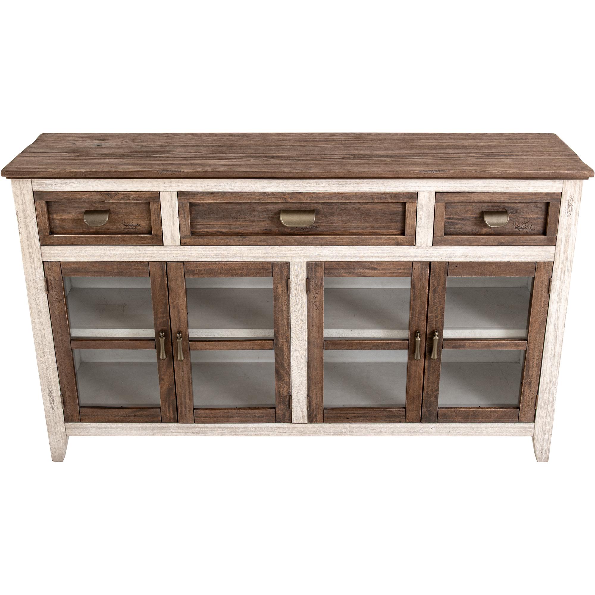 Sahara 3 Drawer 4 Glass Door Console 4 Sahara 3 Drawer 4 Glass Door Console - Image 4