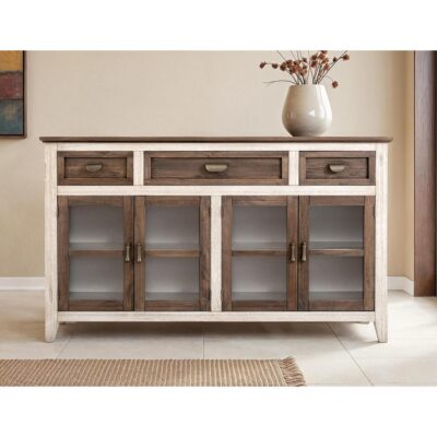 Sahara 3 Drawer 4 Glass Door Console 14 Sahara 3 Drawer 4 Glass Door Console IFD2951CNSBN IFD2951CNSBN 05