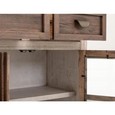 Sahara 3 Drawer 4 Glass Door Console 18 Sahara 3 Drawer 4 Glass Door Console IFD2951CNSBN IFD2951CNSBN 09