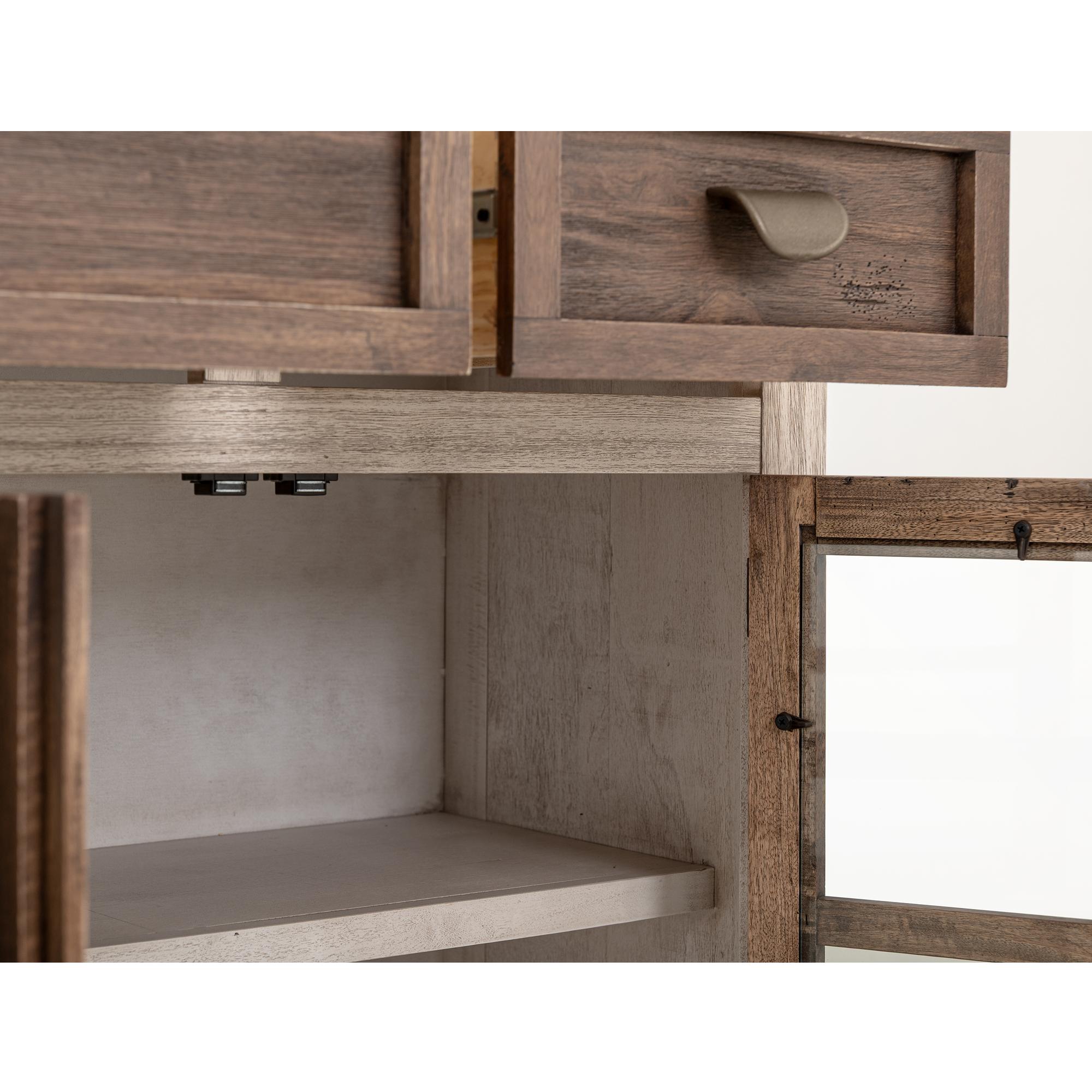 Sahara 3 Drawer 4 Glass Door Console 9 Sahara 3 Drawer 4 Glass Door Console - Image 9