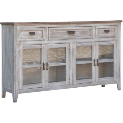 Sahara 3 Drawer 4 Glass Door Console IFD2951CNSWT IFD2951CNSWT 02