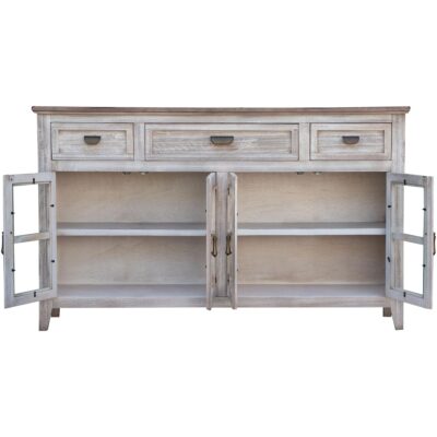 Sahara 3 Drawer 4 Glass Door Console IFD2951CNSWT IFD2951CNSWT 03