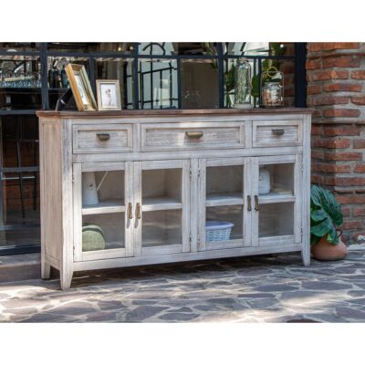 Sahara 3 Drawer 4 Glass Door Console IFD2951CNSWT IFD2951CNSWT 05