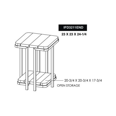 Onix Metal Base End Table IFD3211END IFD3211END 05