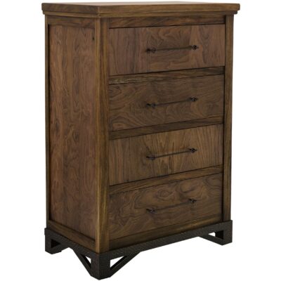 Walnut 4 Drawer Chest