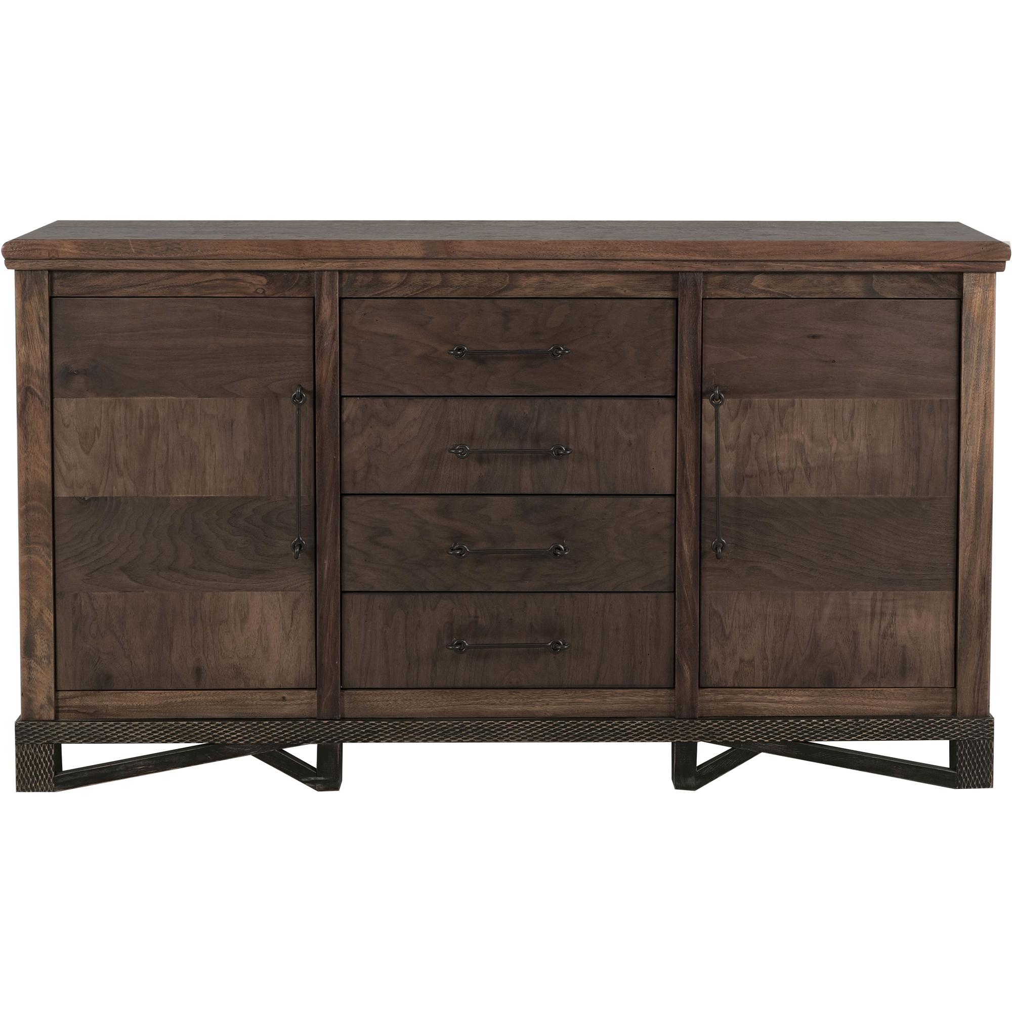 Walnut 4 Drawer & 2 Door Console 1 Walnut 4 Drawer & 2 Door Console