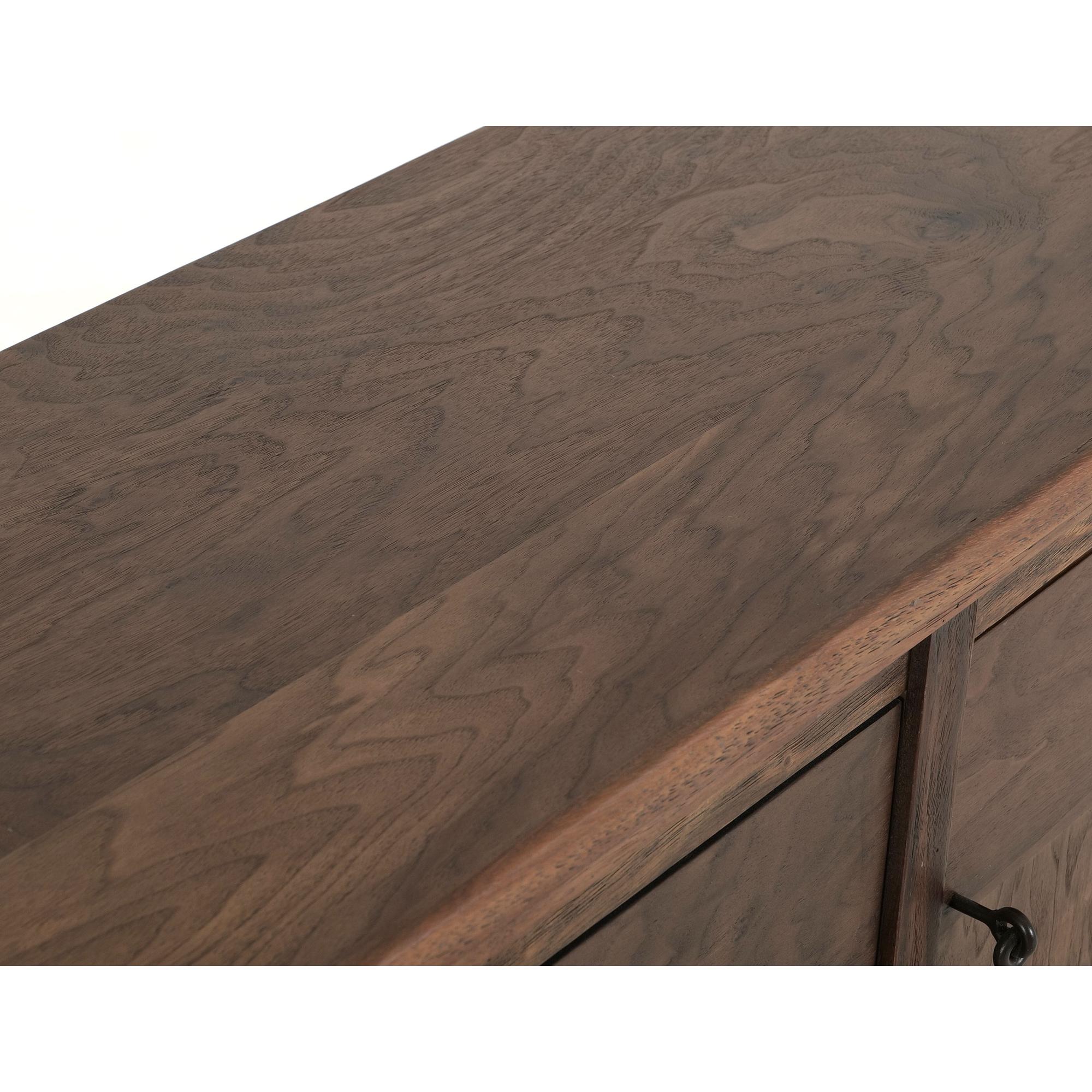 Walnut 4 Drawer & 2 Door Console 6 Walnut 4 Drawer & 2 Door Console - Image 6