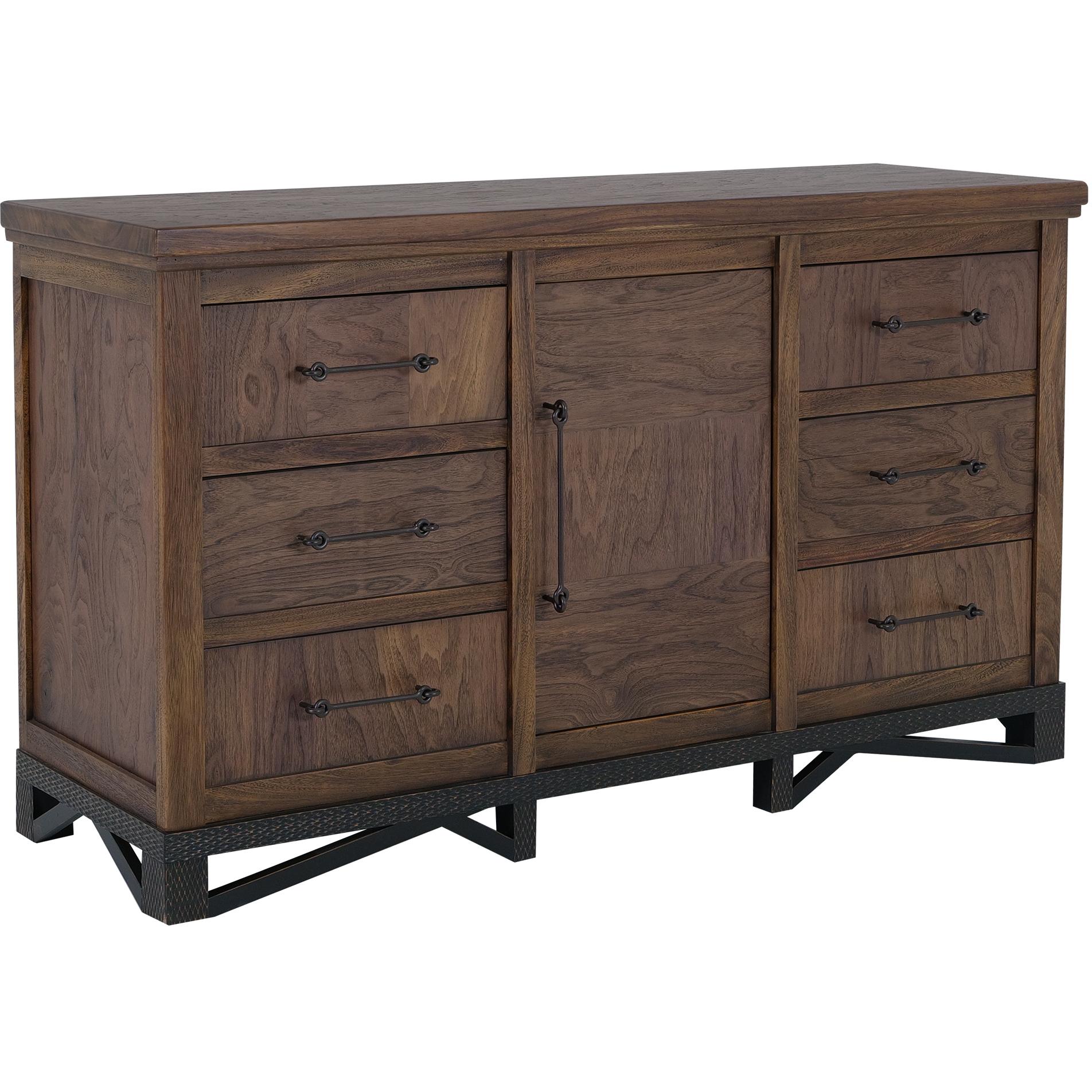 Walnut 6 Drawer 1 Door Dresser 1 Walnut 6 Drawer 1 Door Dresser
