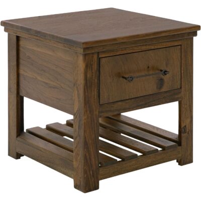 Walnut 1 Drawer End Table
