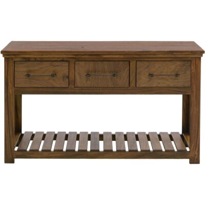 Walnut 3 Drawer Sofa Table IFD3422SFT IFD3422SFT 02