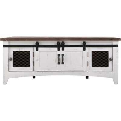 Pueblo 2 Sliding Doors 2 Metal Mesh Doors Cocktail Table