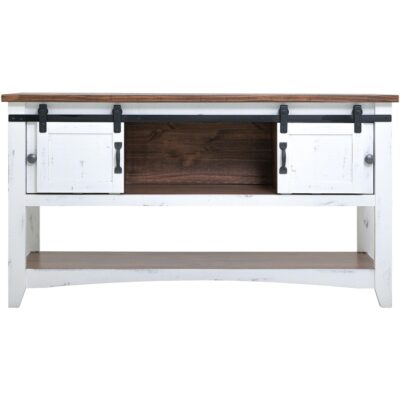 Pueblo 2 Sliding Doors 2 Metal Mesh Doors Sofa Table IFD360SOFA-W IFD360SOFA W 03