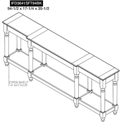 Tiffany Sofa Table 94 IFD3641SFT94BK IFD3641SFT94BK 08