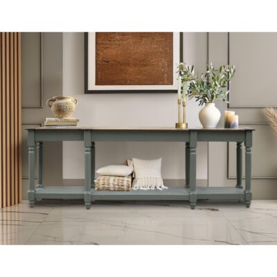 Tiffany 1 Shelf Sofa table 94" IFD3641SFT94GN IFD3641SFT94GN 02