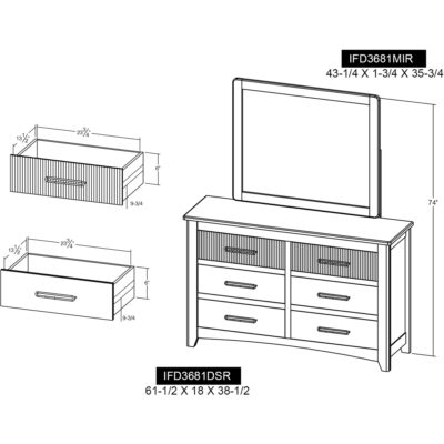 Ridge 6 Drawer Dresser IFD3681DSR IFD3681DSR 10