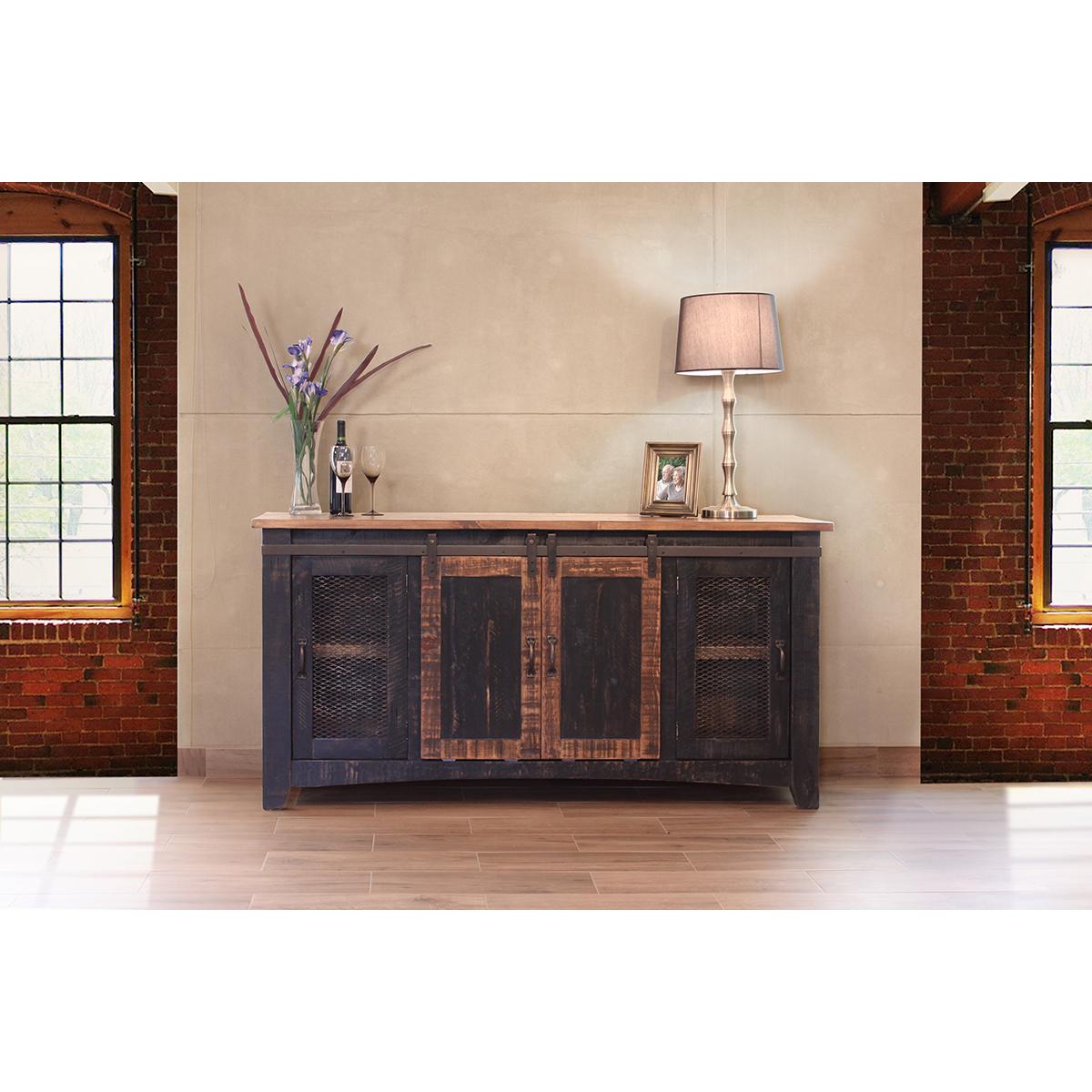 Pueblo 2 Sliding Doors 2 Mesh Doors 70" TV Stand 2 Pueblo 2 Sliding Doors 2 Mesh Doors 70" TV Stand - Image 2