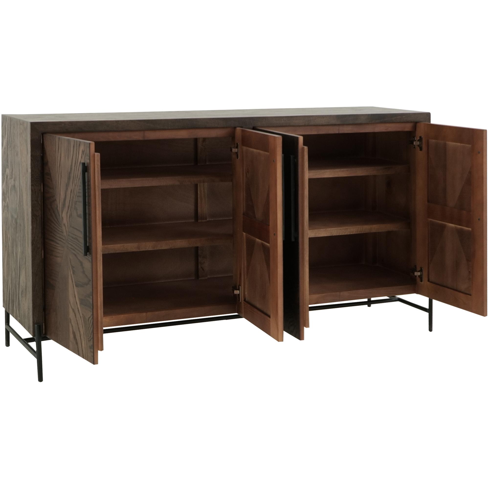 Black Verona 4 Door Console 3 Black Verona 4 Door Console - Image 3