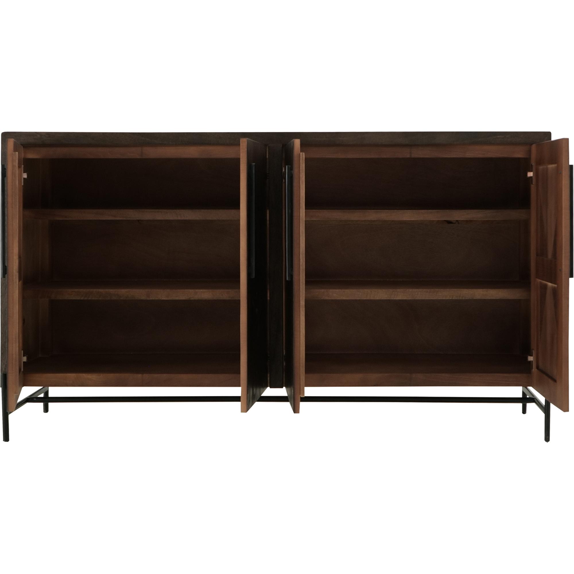 Black Verona 4 Door Console 4 Black Verona 4 Door Console - Image 4