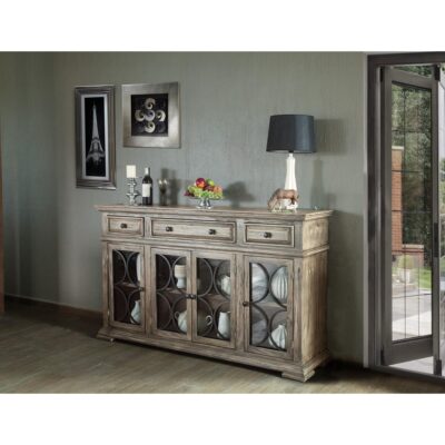 Bonanza 4 Glass Doors 3 Drawers Console 11 Bonanza 4 Glass Doors 3 Drawers Console IFD410CONS IFD410CONS 03