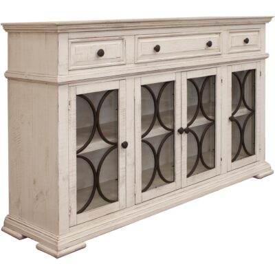 Bonanza 4 Glass Doors 3 Drawers Console IFD4150CONS IFD4150CONS 02
