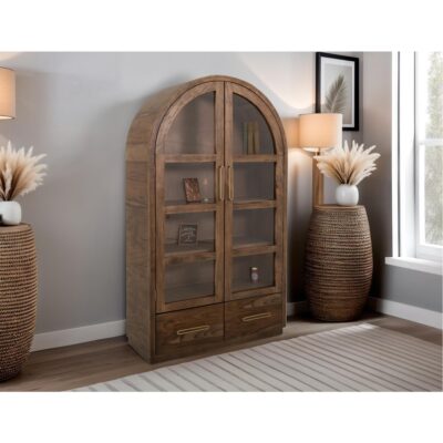 Balam 2 Drawer & 2 Glass Doors Cabinet IFD4221CAB IFD4221CAB 05