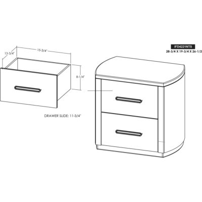Balam 2 Drawer Nightstand 21 Balam 2 Drawer Nightstand IFD4221NTS IFD4221NTS 11