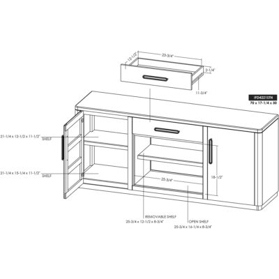 Balam 1 Drawer & 2 Door TV Stand for Fireplace IFD4221STN IFD4221STN 11