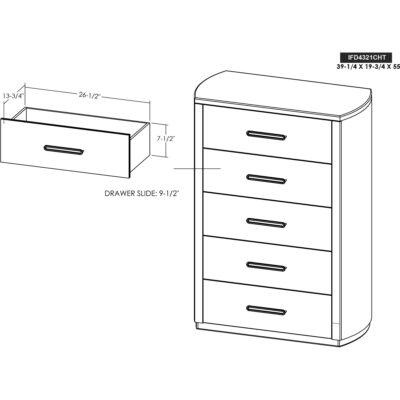 Balam 5 Drawer Chest 5 Balam 5 Drawer Chest IFD4321CHT IFD4321CHT 03