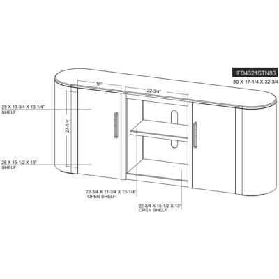 Balam 2 Door TV Stand 80 25 Balam 2 Door TV Stand 80 IFD4321STN80 IFD4321STN80 13