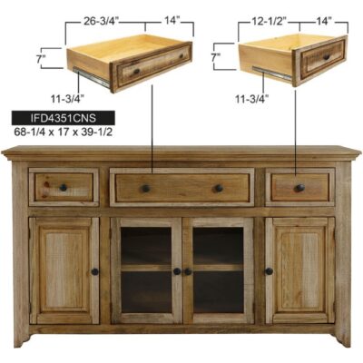 Marquez 3 Drawer 4 Door Console 25 Marquez 3 Drawer 4 Door Console IFD4351CNS IFD4351CNS 13