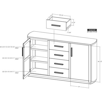Balam 4 Drawer & 2 Door Buffet 19 Balam 4 Drawer & 2 Door Buffet IFD4421BFF IFD4421BFF 10