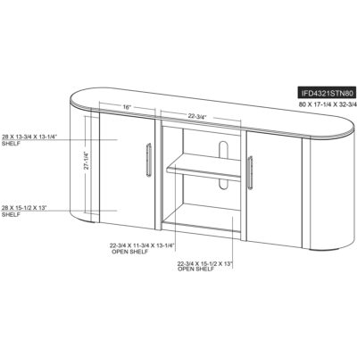 Balam 2 Door TV Stand 80 19 Balam 2 Door TV Stand 80 IFD4421STN80 IFD4421STN80 10