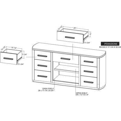 Balam 7 Drawer Console 19 Balam 7 Drawer Console IFD4422CNS IFD4422CNS 10