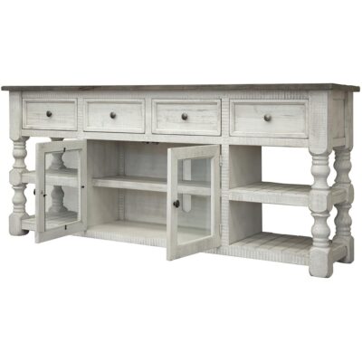 Stone 4 Drawer 2 Glass Doors 80" TV Stand 9 Stone 4 Drawer 2 Glass Doors 80" TV Stand IFD4691STD80 IFD4691STD80 03