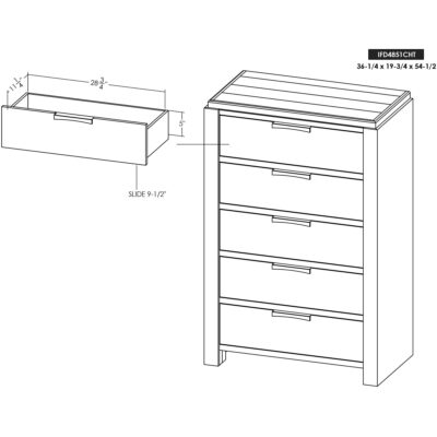 Raramuri 5 Drawer Chest IFD4851CHT IFD4851CHT 09
