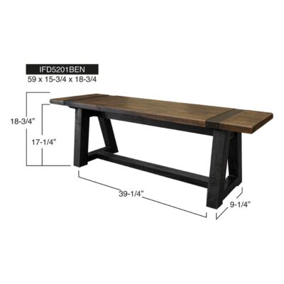 Urban Art Solid Wood Bench 19 Urban Art Solid Wood Bench IFD5201BEN IFD5201BEN 10